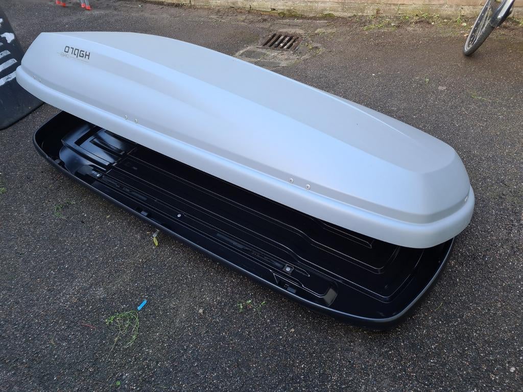 Zeer mooie grote Hapro Carver 5.5 MF grijze dakkoffer skibox, Ophalen of Verzenden, Zo goed als nieuw