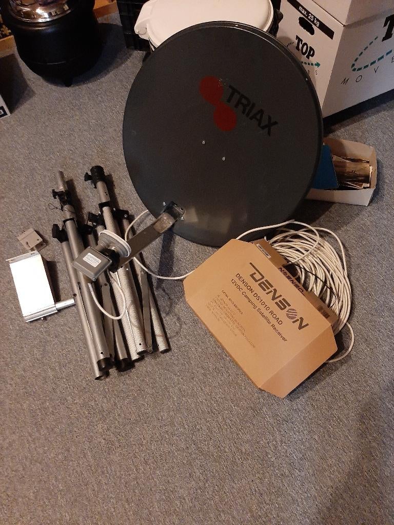 Denson DS 1010 Road Satelliet ontvanger met schotel, Audio, Tv en Foto, Schotelantennes, Ophalen, Gebruikt, (Schotel)antenne, Overige merken