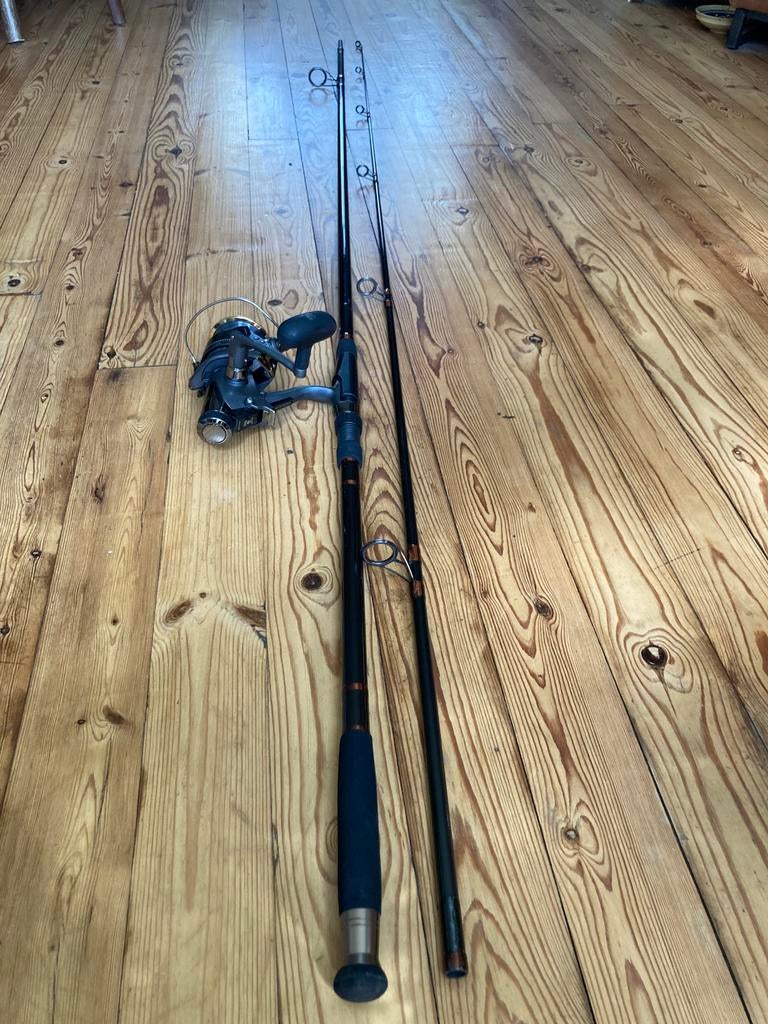 Shimano Hengel 3lbs 13FT + Daiwa Molen, Ophalen of Verzenden, Gebruikt, Molen
