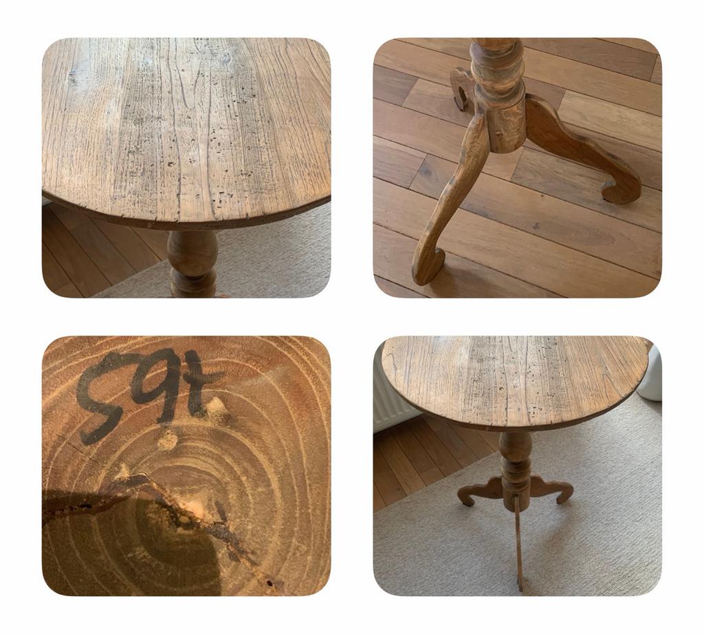 Antieke Houten Wijntafel | Tripod | Sober & Sleets, Ophalen