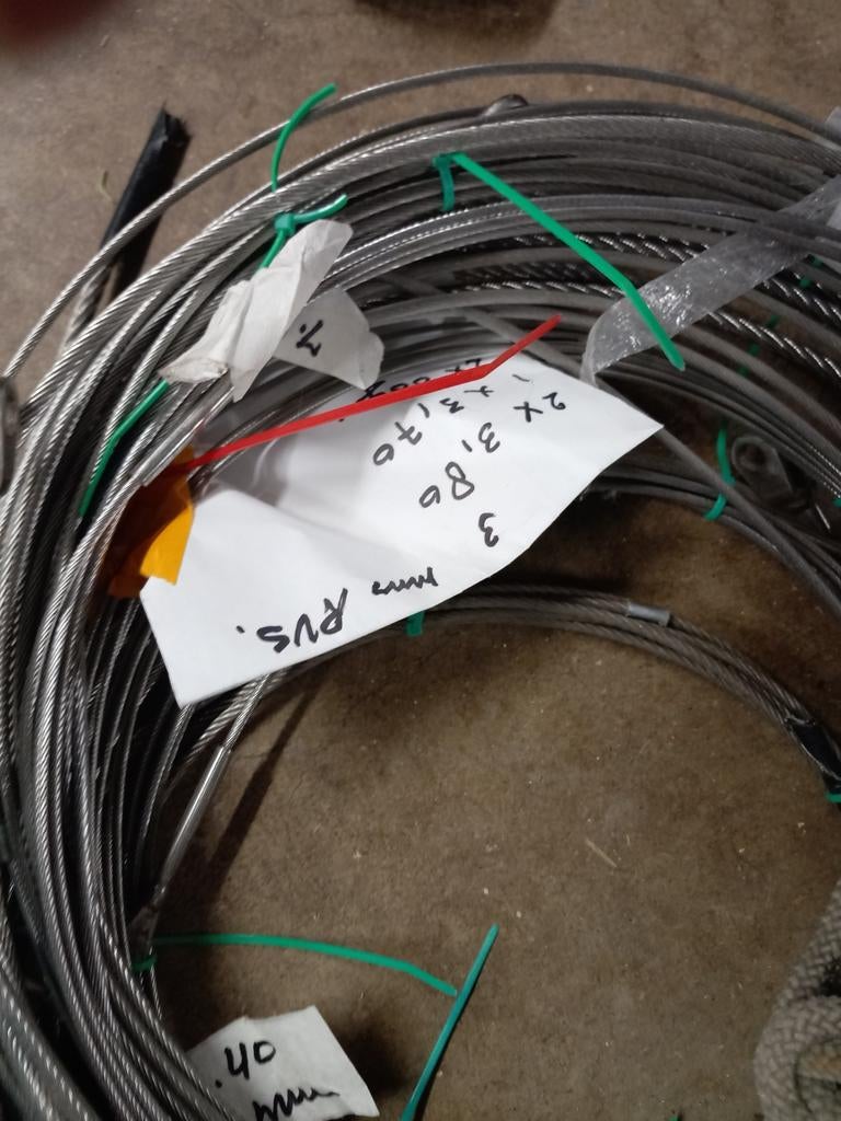 RVS draden voor zeilboot 3.80 en1.70 lang verstaging, Watersport en Boten, Zeilen en Zeiltoebehoren, Ophalen of Verzenden, Minder dan 15 m²