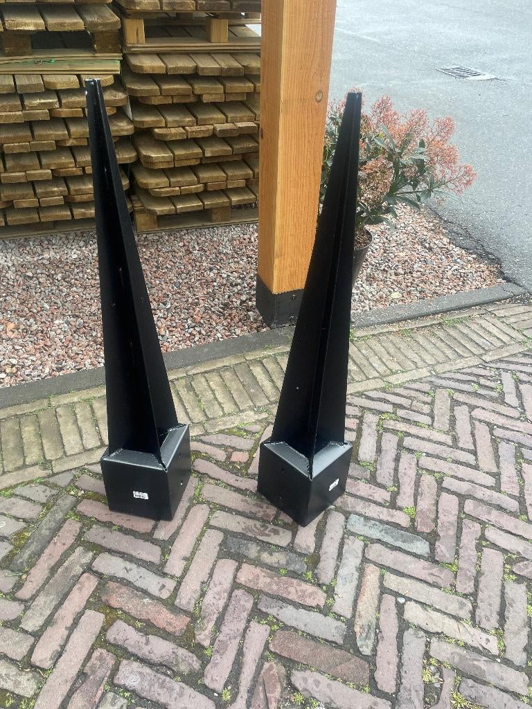 Luxe Paalpunten 15x15cm zwart gecoat!, Ophalen of Verzenden, Nieuw, Minder dan 180 cm, Overige typen