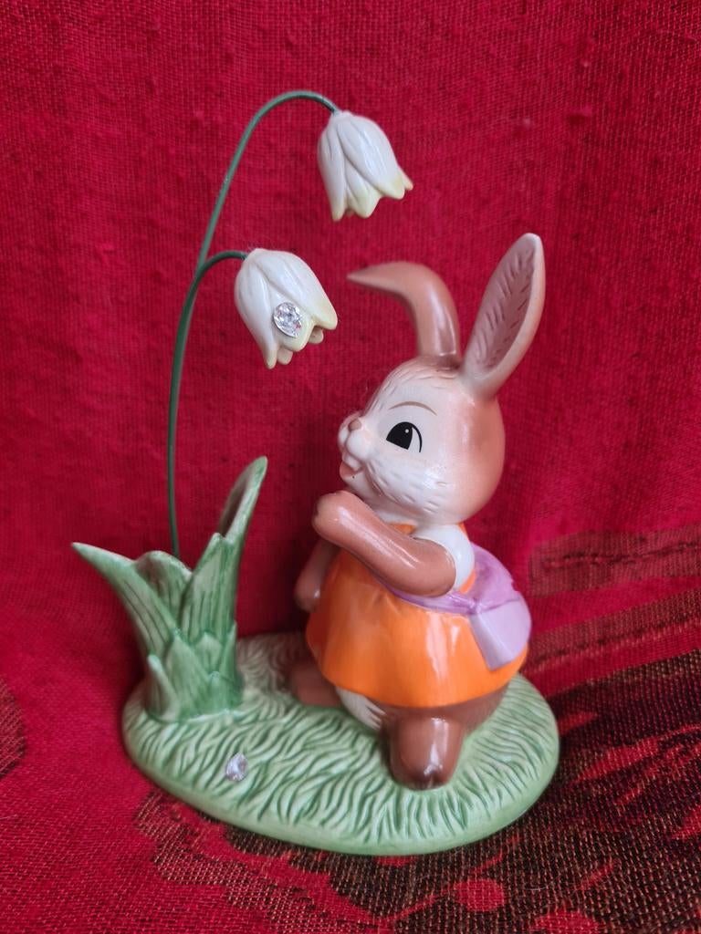 Goebel porseleinen haas beeld 15 cm, Antiek en Kunst, Ophalen of Verzenden