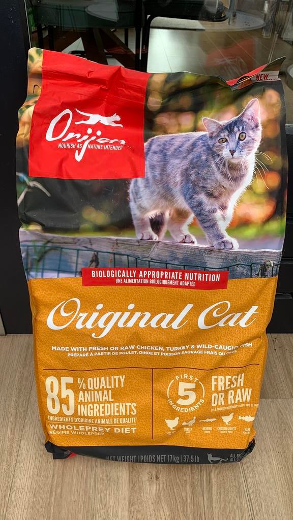 NIEUW 17kg Orijen Original cat kat kattenvoer €40,- korting!, Ophalen of Verzenden, Kat