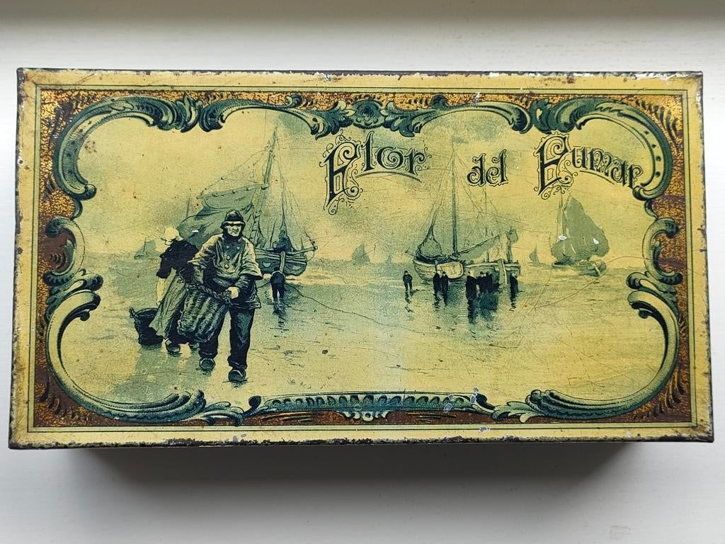 Flor del Fumar sigaren blik, Ophalen of Verzenden, Gebruikt, Overige