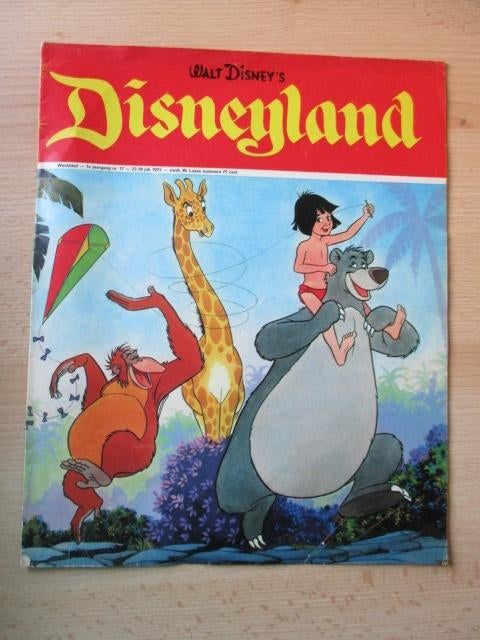 Disney blad Disneyland 17 - 1972 Jungleboek op de voorkant, Ophalen of Verzenden, Overige figuren, Gebruikt, Beeldje of Figuurtje