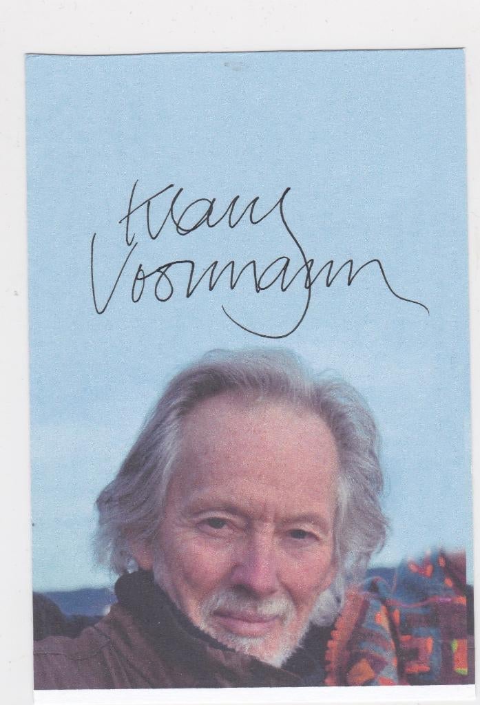 Klaus Voormann Beatles Originele kaart ECHTE handtekening, Ophalen of Verzenden, 1980 tot heden, Ongelopen, Sterren en Beroemdheden