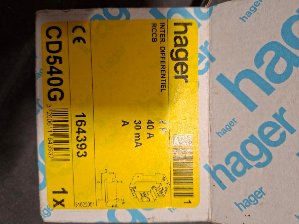 Aardlekschakelaar Hagen CD540G, Ophalen of Verzenden, Schakelaar