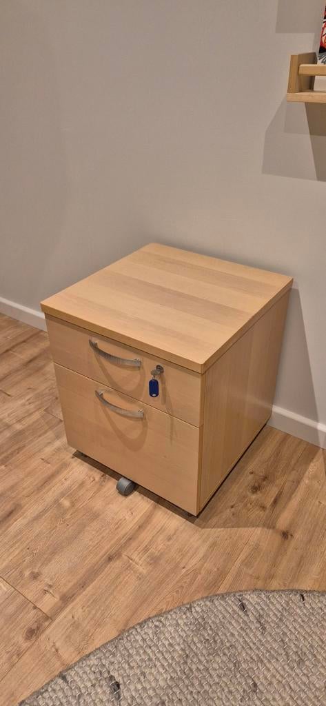 Ladekastje op wielen, archiefkastje met hangmappen, Ophalen, Zo goed als nieuw, Metaal, Minder dan 50 cm