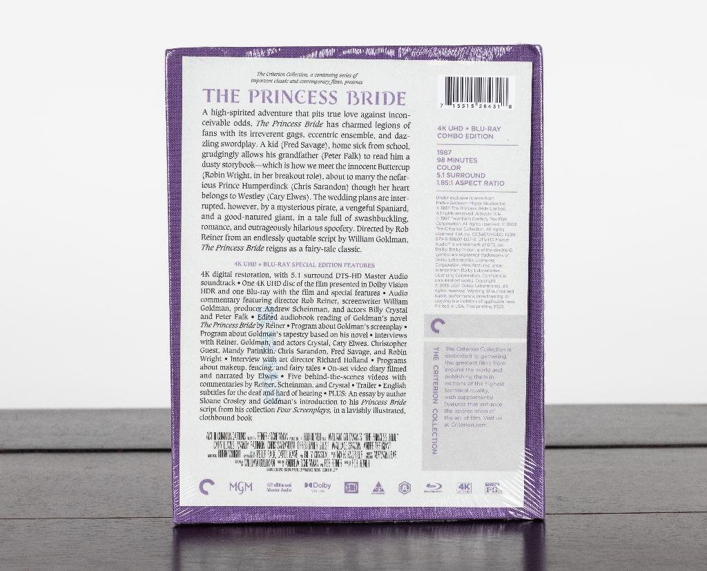 The Princess Bride 4K UHD + Blu-Ray (US Import) Criterion, Avontuur, -, -, Ophalen of Verzenden