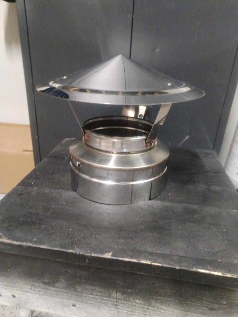 Regenkap Ø 150 mm - 200 mm DW geïsoleerd, Ophalen of Verzenden, Gas