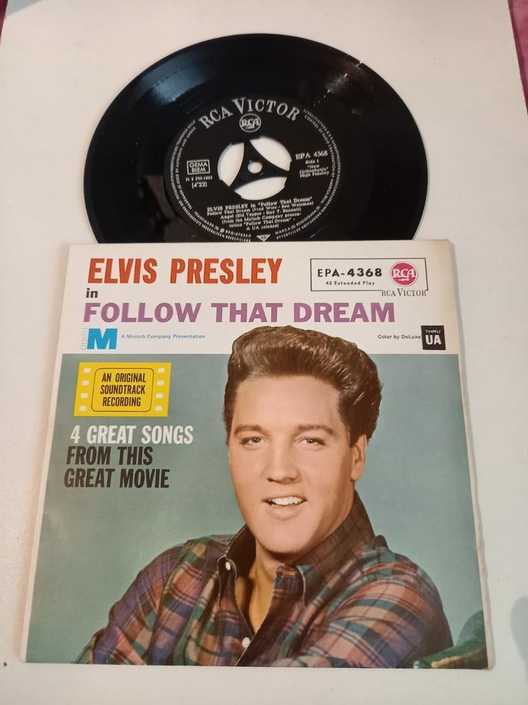 Elvis Presley - Follow That Dream - EPA-4368 - Vinyl Single, Ophalen of Verzenden, Zo goed als nieuw, Overige formaten