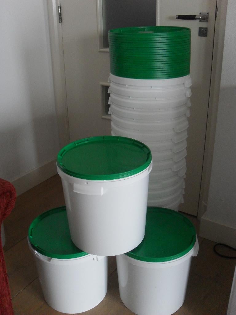 emmer met deksel 20 liter, Ophalen of Verzenden, Gebruikt