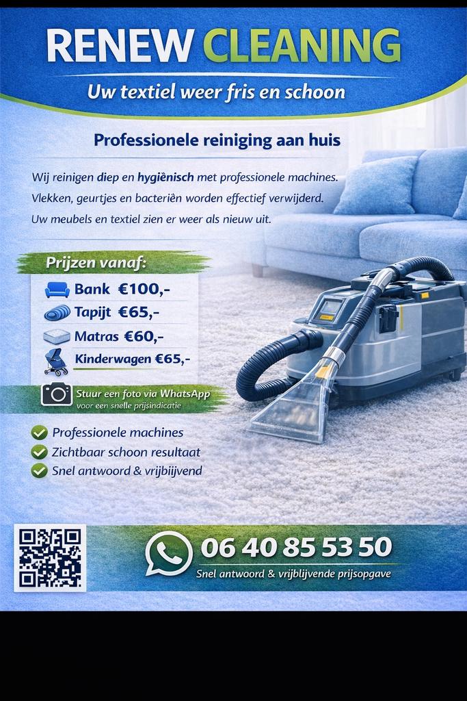 Textiel reiniger/ banken tapijt reinigen, Ophalen