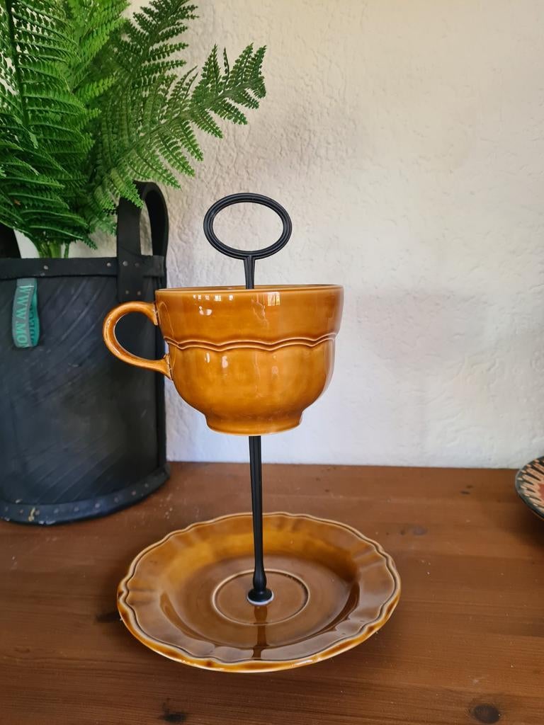 Unieke etagère bonbonière vintage servies aardewerk, Ophalen of Verzenden, Zo goed als nieuw