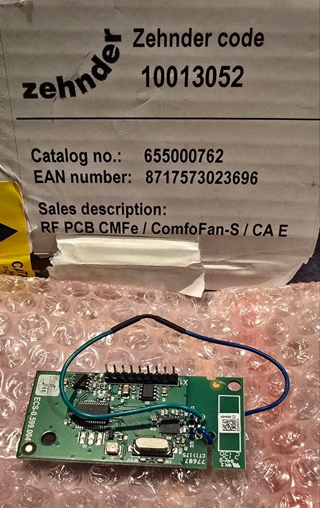 Zehnder RF PCB CMFe / ComfoFan-S / CA E, Ophalen of Verzenden, Nieuw, Afzuiger