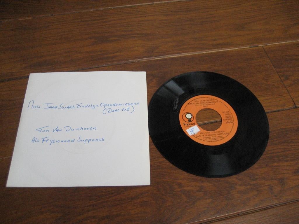 Feijenoord ton van duinhoven single, Cd's en Dvd's, Vinyl Singles, Gebruikt, 7 inch, Single, Ophalen of Verzenden