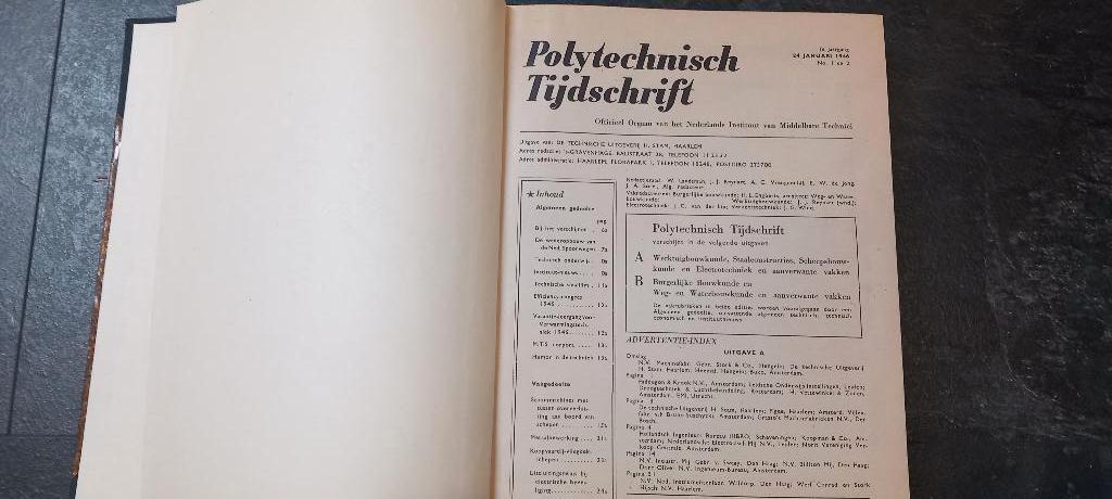 Polytechnisch tijdschrift jaargang 1946, Boeken, Techniek, Ophalen of Verzenden, Zo goed als nieuw, Overige onderwerpen