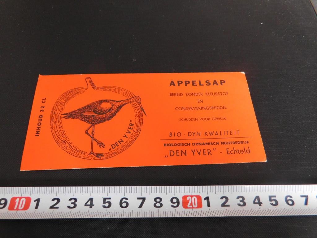 sticker Echteld DEN YVER  Appelsap, Verzamelen, Stickers, Zo goed als nieuw, Ophalen