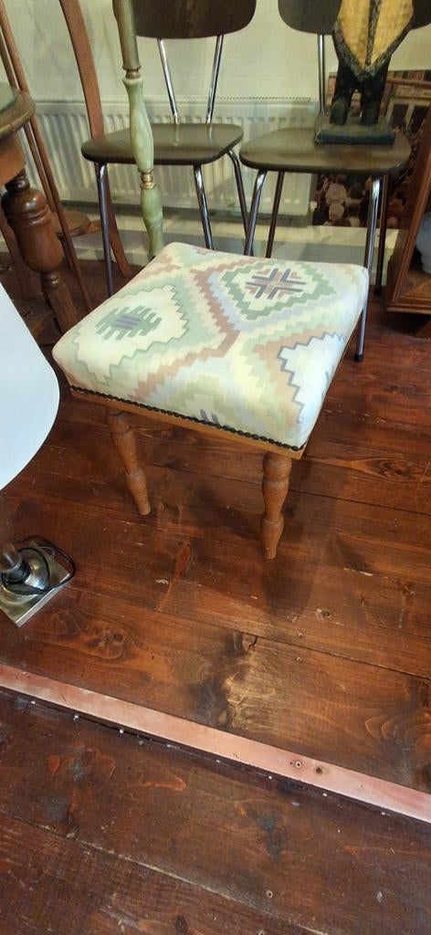 Vintage Krukje met Stof Bekleed, Gebruikt, Onbekend, Ophalen of Verzenden, Onbekend