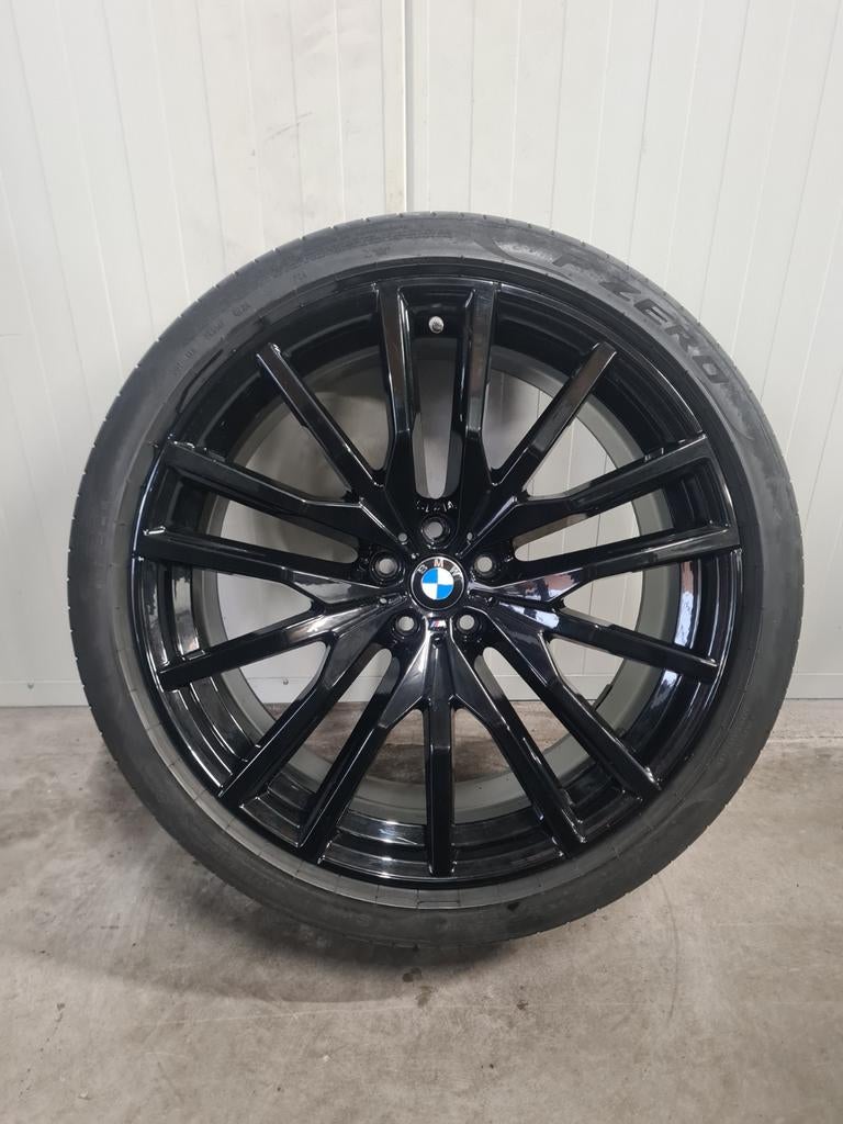 22' BMW X5 G05 X6 G06 Styling 742M Zwart met zomerbanden, Ophalen, 275 mm, Banden en Velgen, Overige maten