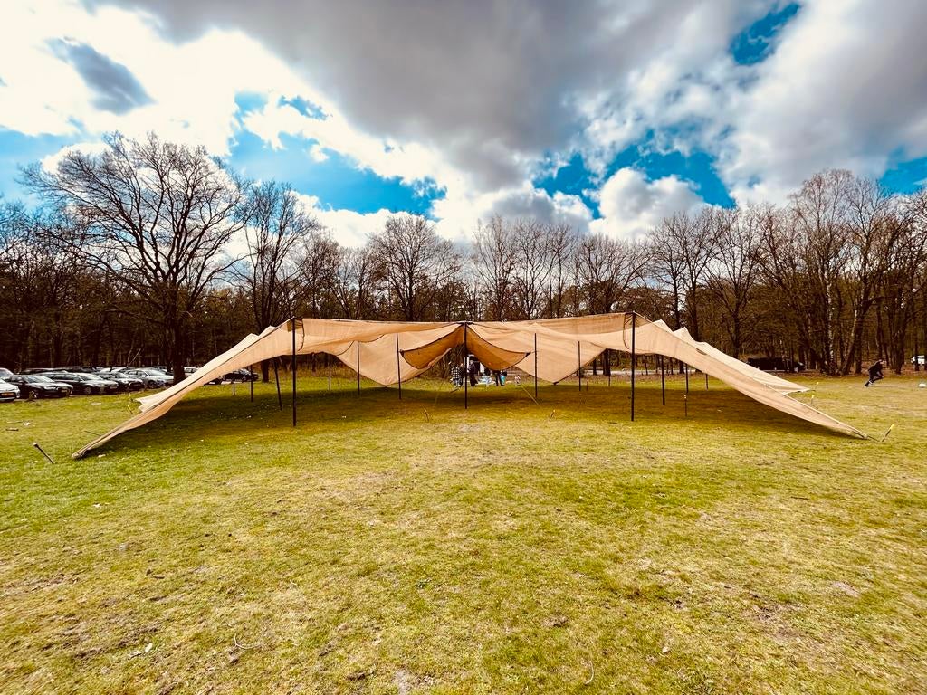 Drash schaduwtenten 15/15m, Ophalen, Gebruikt, Overige typen, 6 meter of meer