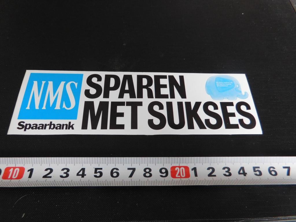 sticker NMS Spaarbank  Sparen met sukses *, Ophalen, Zo goed als nieuw