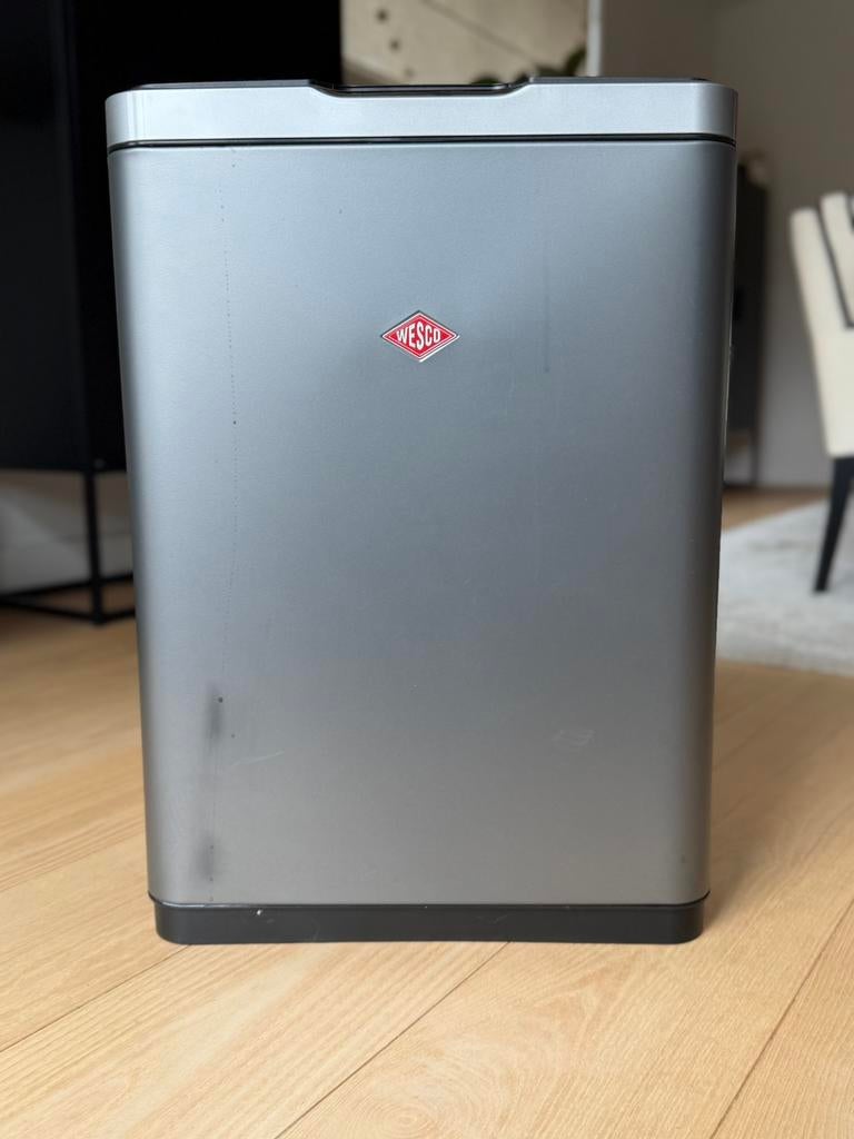 Wesco prullenbak met sensor 2x20 liter, 40 liter of meer, Ophalen of Verzenden, Zo goed als nieuw, Rvs