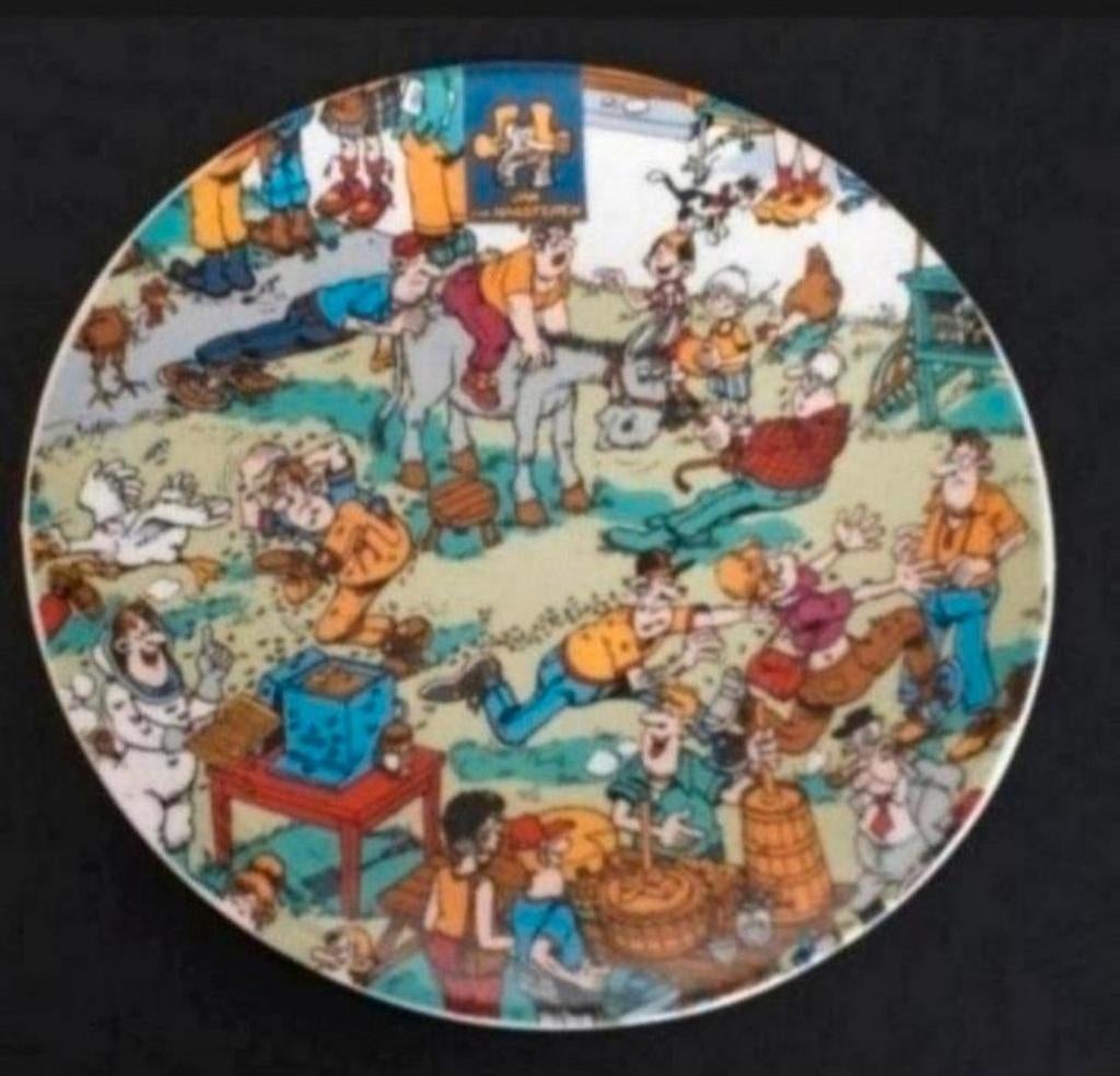 Gebaksbordje Jan van Haasteren, Ophalen of Verzenden, Zo goed als nieuw, Glas, Overige stijlen