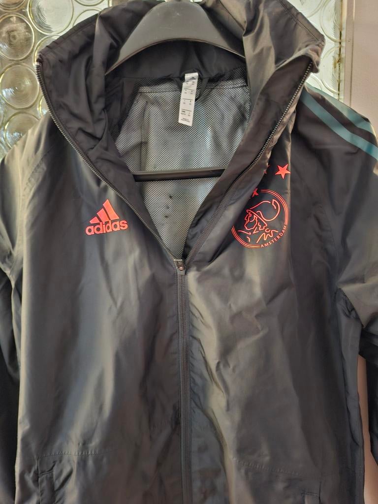Regenjack Ajax, Kleding | Heren, Zwart, Ophalen of Verzenden, Zo goed als nieuw, Adidas