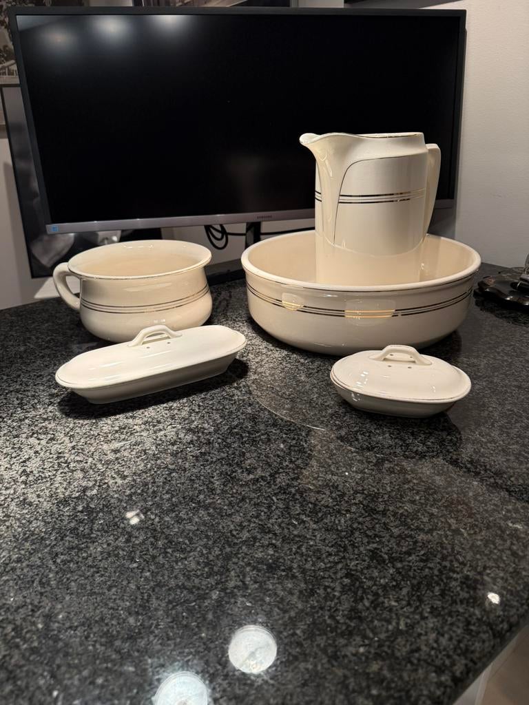 Antieke lampetkan set, Antiek en Kunst, Ophalen of Verzenden