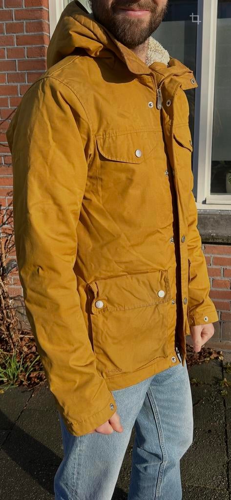 fjallraven greenland jacket parka winterjas outdoor bever, Geel, Ophalen of Verzenden, Gedragen, Fjällräven