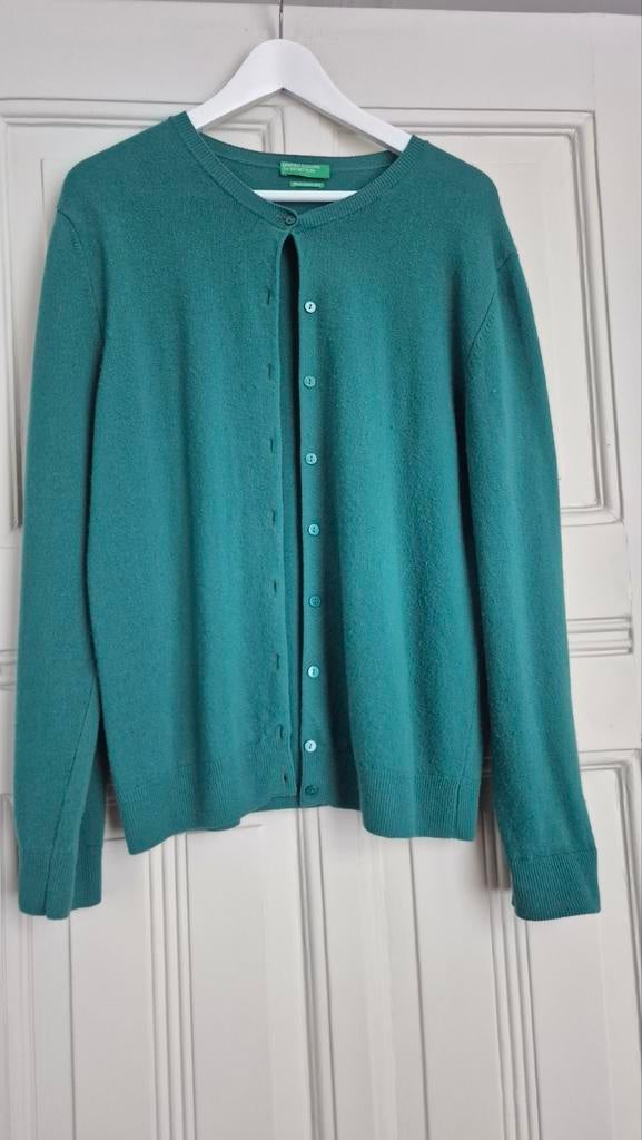 Dames vest XL zgan Groen United Colors Benetton Prima staat, Maat 46/48 (XL) of groter, Ophalen of Verzenden, Zo goed als nieuw