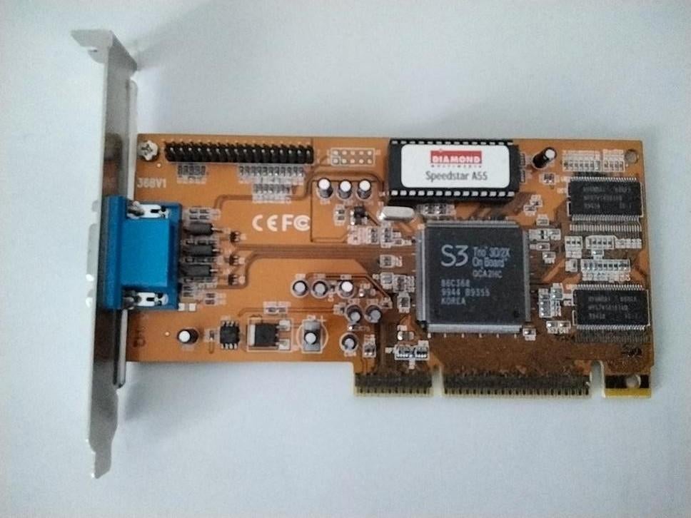 AGP videokaart Diamond Speedstar A55 met S3 Trio3D/2X, Ophalen of Verzenden