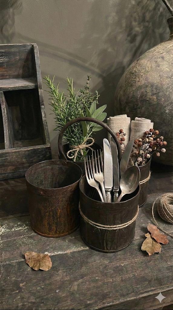 Set van 4 metalen bekers met handvat uit india, Ophalen of Verzenden