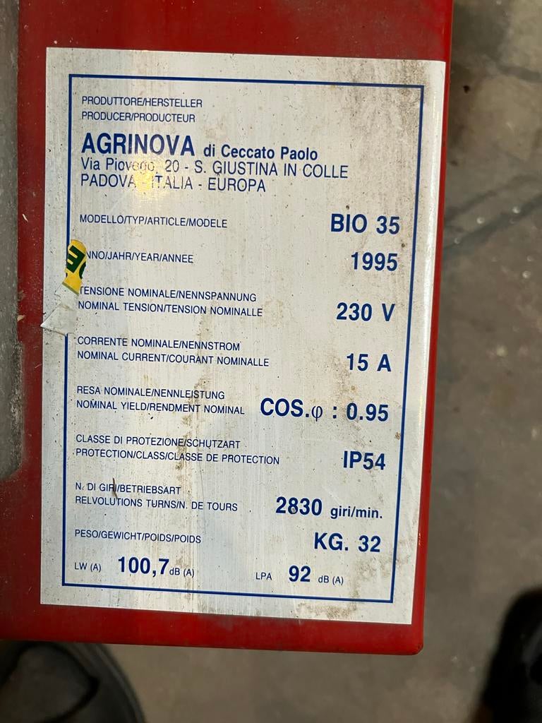 Gebruikte Hakselaar - Agrinova BIO 35, Ophalen, Gebruikt, Elektrisch