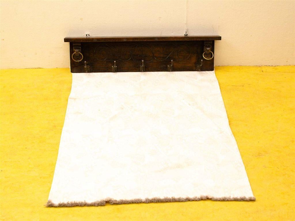 Houten kapstok met kleed 31930, Huis en Inrichting, Woonaccessoires | Kapstokken, Ophalen of Verzenden, Gebruikt, Hout, Wandkapstok