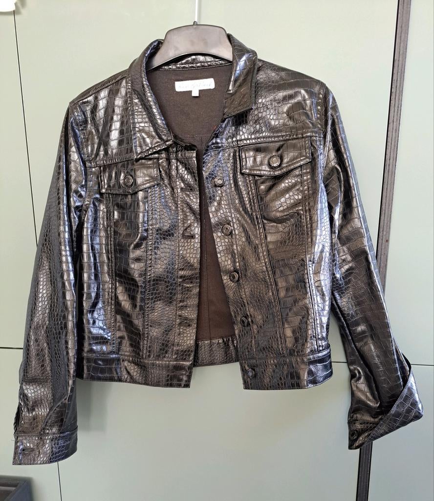 Kort zwart jasje laklook met krokodil maat M van Red Button, Maat 38/40 (M), Zwart, Ophalen of Verzenden, Zo goed als nieuw