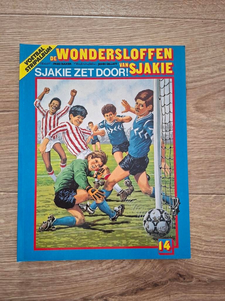 De wondersloffen van Sjakie Sjakie zet door, Eén stripboek, Ophalen of Verzenden, Zo goed als nieuw, Fred Baker