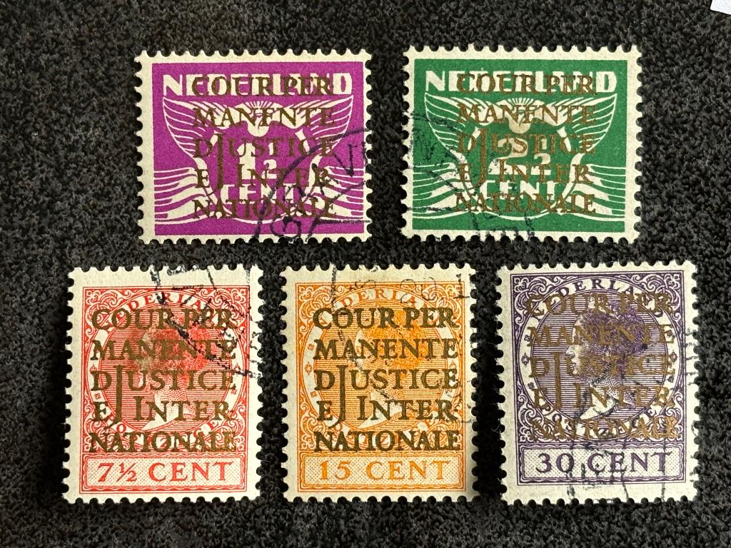 1934-38 NVPH D9-11,14-55 Cour de Justice, Gestempeld, Ophalen of Verzenden, T/m 1940, Gestempeld