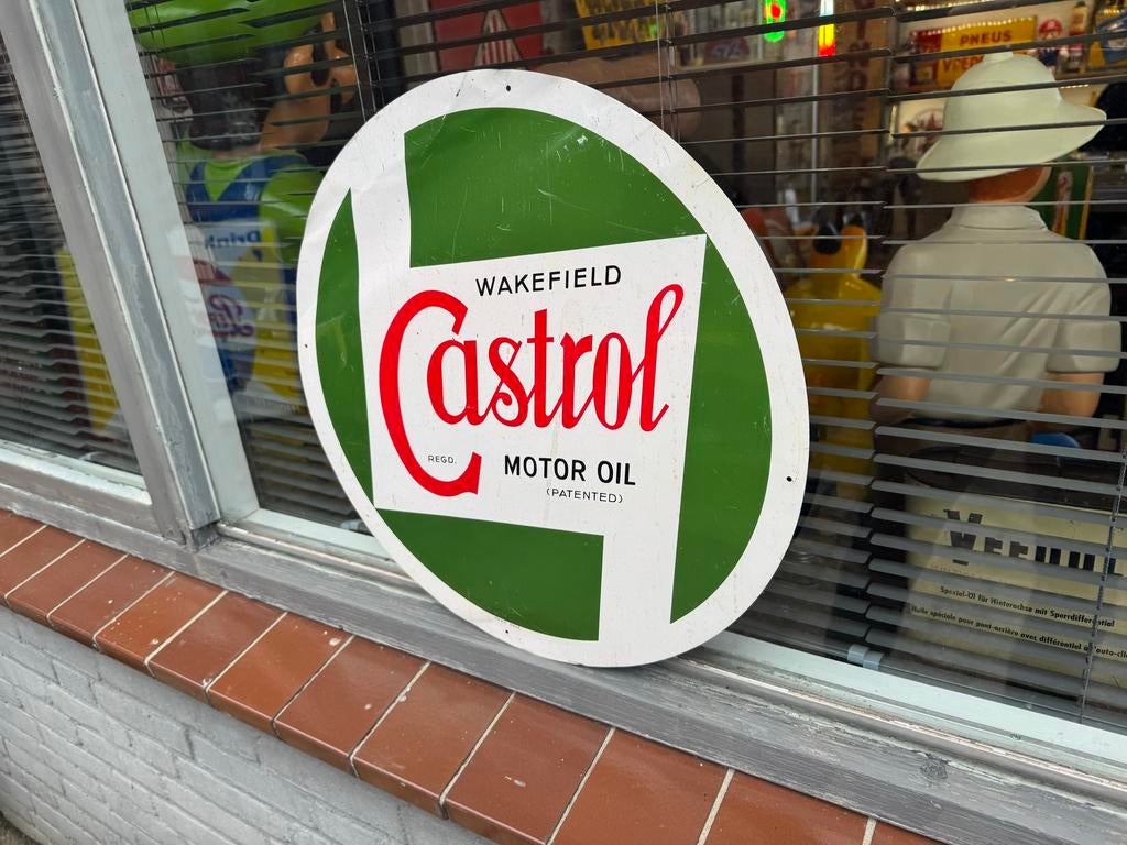 Castrol oud jaren 50 Reclamebord, Reclamebord, Gebruikt, ., Ophalen of Verzenden