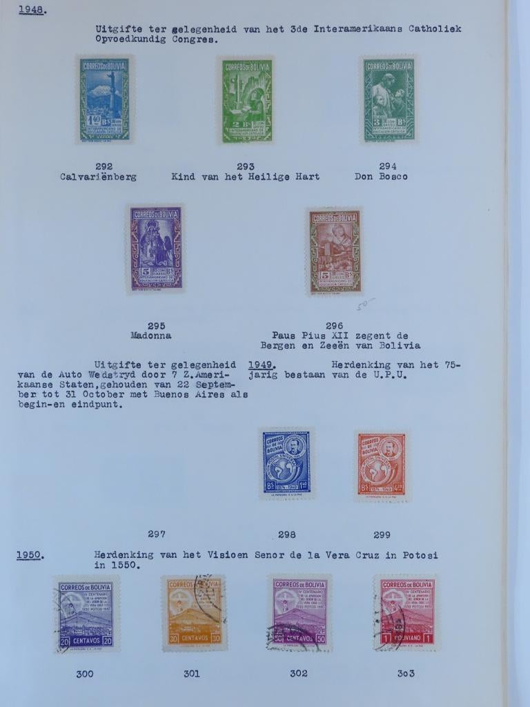 BOLIVIA - veel OUD/KLASSIEK - op albumbladen - (J.36) - 2/2, Ophalen of Verzenden, Buitenland