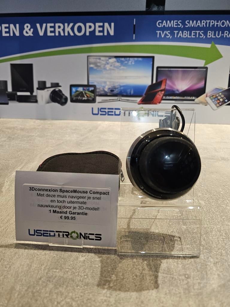 3Dconnexion SpaceMouse Compact - Nauwkeurige 3D-navigatie, Muis, Gebruikt, Ergonomisch, Ophalen of Verzenden