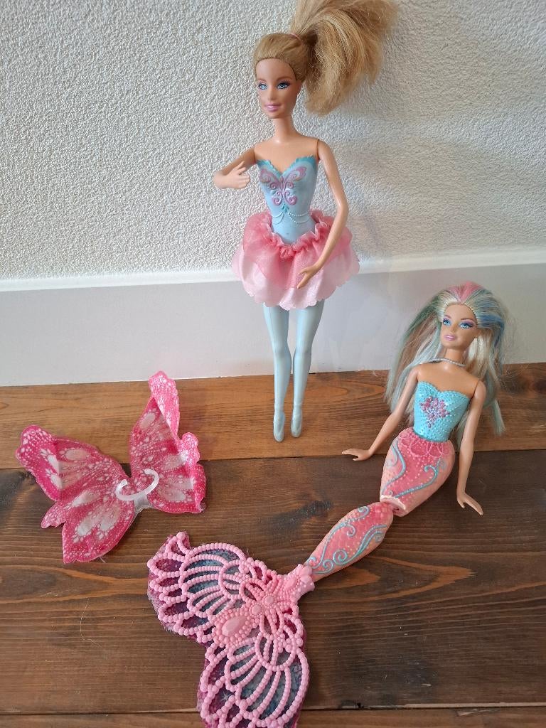 Barbie speelset huis zeemeermin ballerina fee hond kleding, Ophalen of Verzenden, Barbie