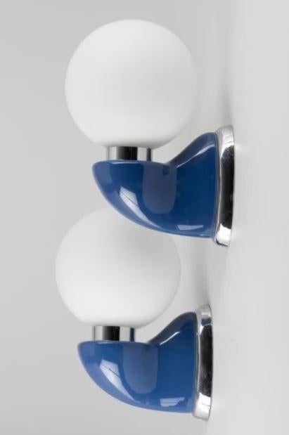 vintage set wandlampen Luigi Colani space age Sorento, Ophalen, Zo goed als nieuw, Glas, Space age