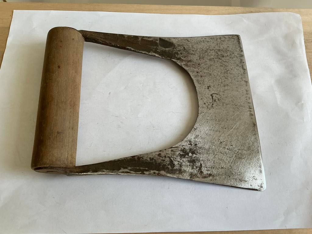 Antiek hakmes handgesmeed keukenmes kruiden groenten, Ophalen of Verzenden