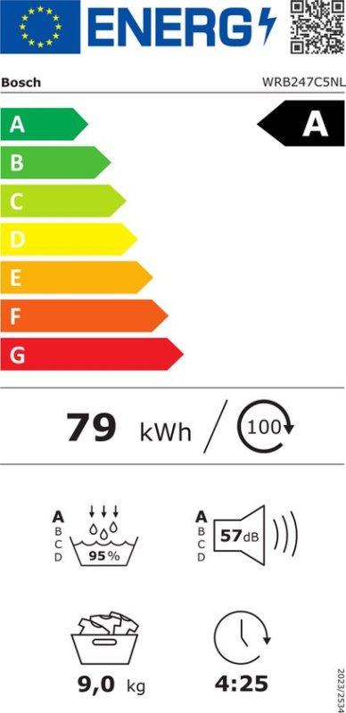 Bosch warmtepompdroger WRB247C5NL Serie 8 - Wit, Minder dan 85 cm, BSH Huishoudapparaten, Overige typen, 8 tot 10 kg