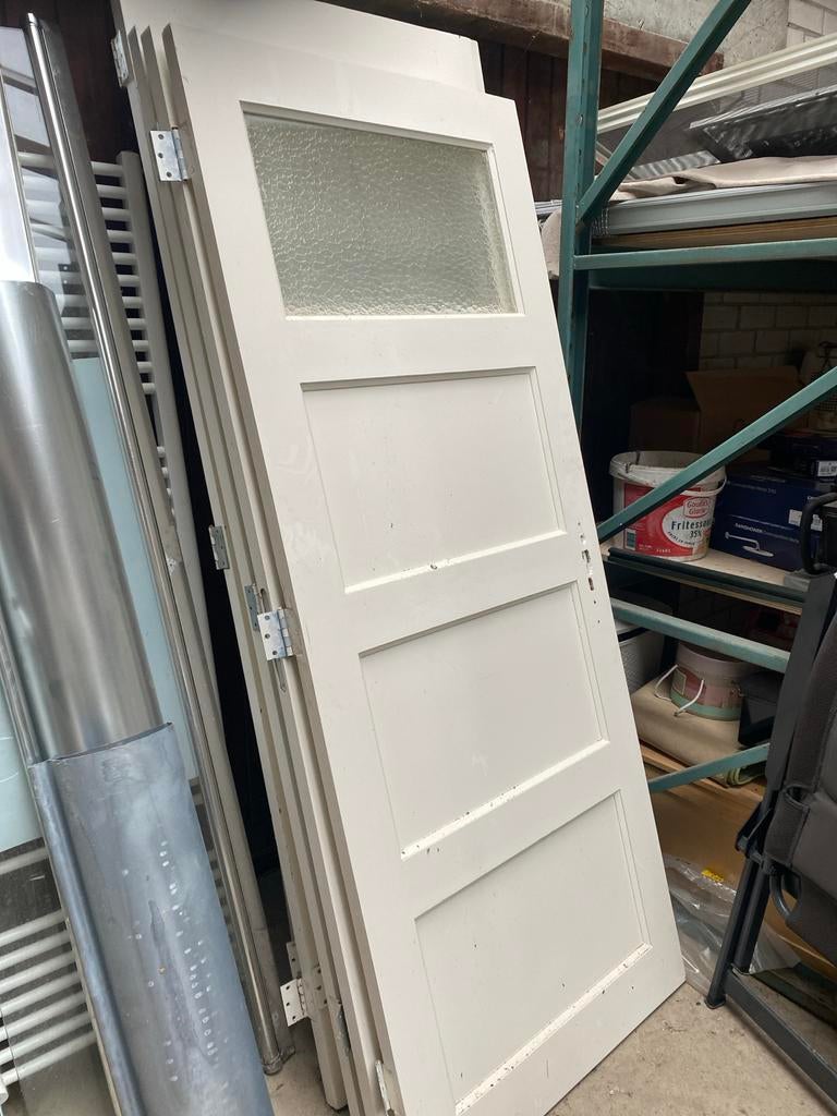 9x Jaren 30 paneeldeuren, Ophalen, Gebruikt, 80 tot 100 cm, Binnendeur