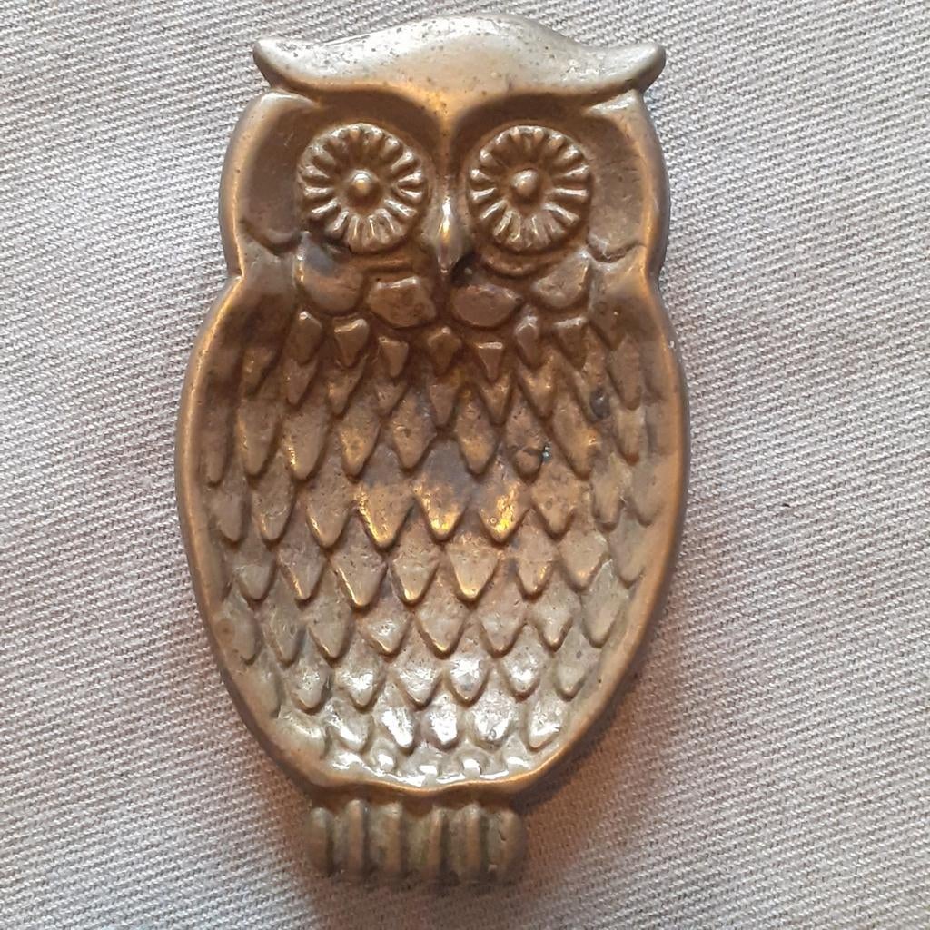 Vide poche "Uil" van messing, Antiek en Kunst, Ophalen of Verzenden