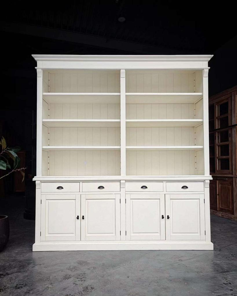 Hoge boekenkast | Witte Bibliotheekkast | Vakkenkast #2640, Huis en Inrichting, Kasten | Boekenkasten, Niet ingevuld, Gebruikt